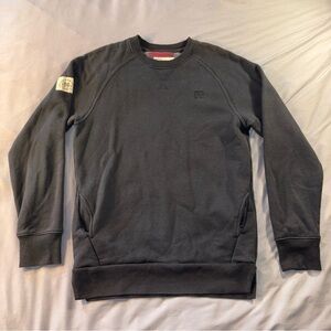 FLAG NOR FAIL Forever Crew Neck Sweatshirt Black Unisex M Pockets Cotton Relaxed